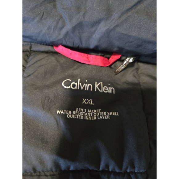 Calvin Klein's 3 in 1 Men's  Sz XXL Water Resistant Blue Hooded Jacket Outdoors - Picture 15 of 16